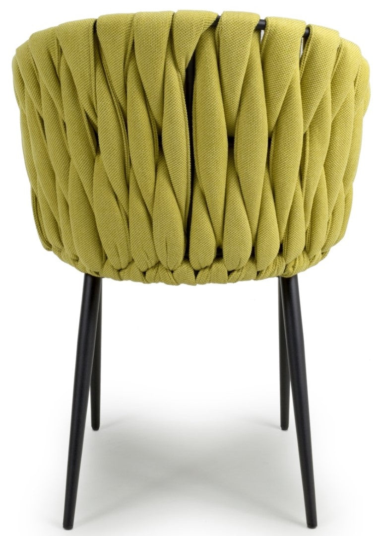 Shankar Pandora Braided Yellow Dining Chair (Sold in Pairs)