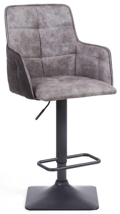 Shankar Orion Suede Effect Light Grey Bar Stool