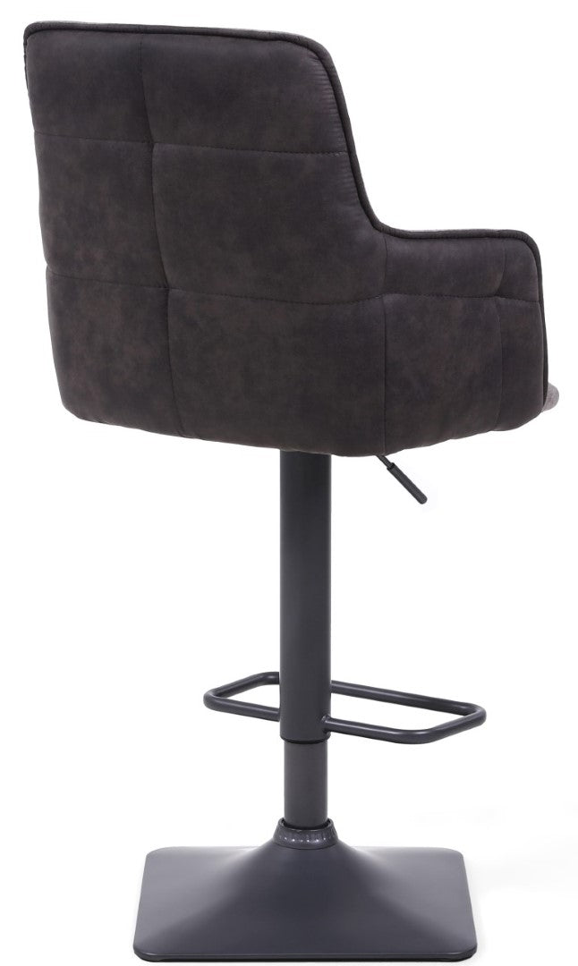 Shankar Orion Suede Effect Light Grey Bar Stool