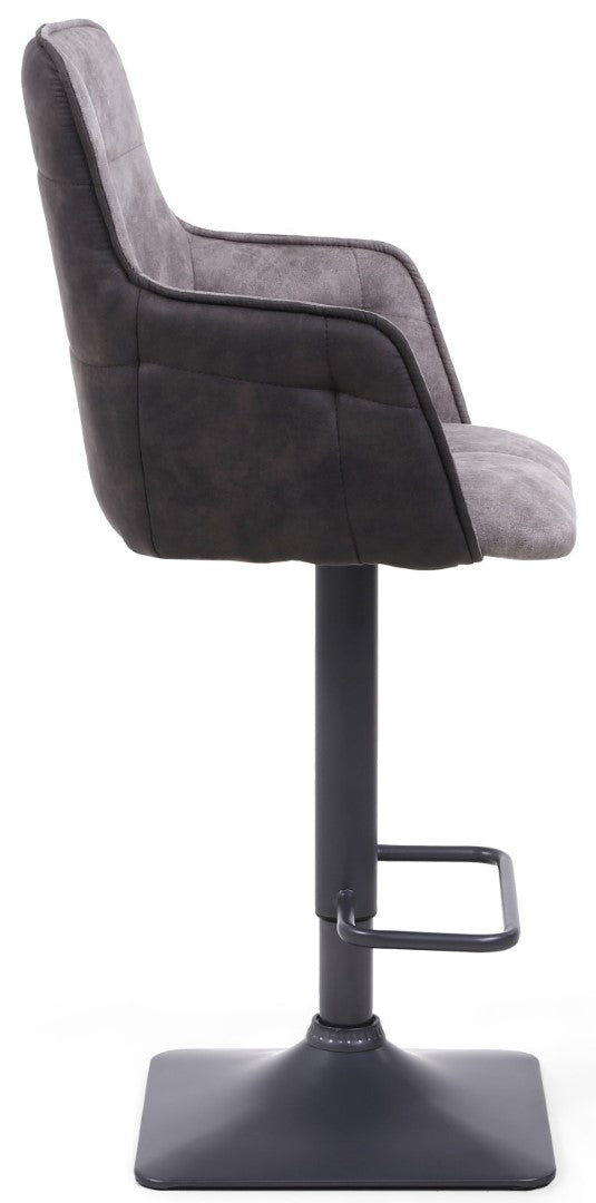 Shankar Orion Suede Effect Light Grey Bar Stool