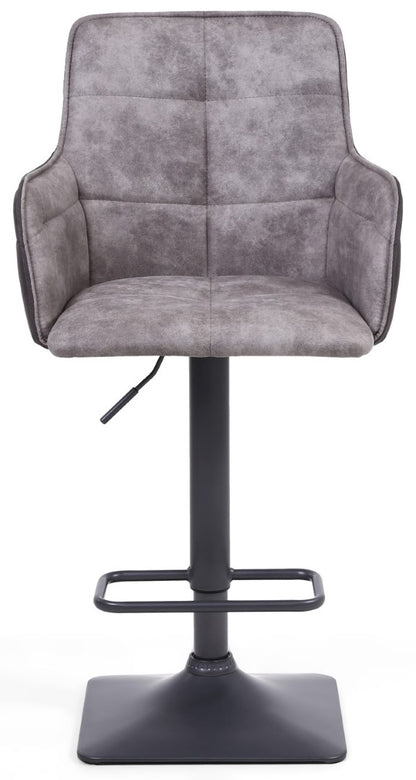 Shankar Orion Suede Effect Light Grey Bar Stool