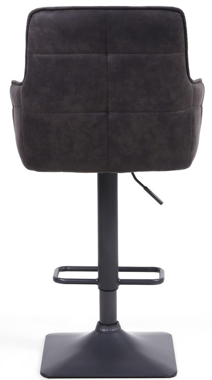 Shankar Orion Suede Effect Light Grey Bar Stool