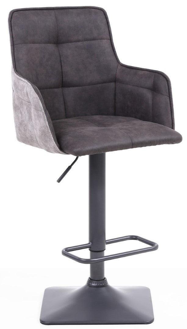 Shankar Orion Suede Effect Dark Grey Bar Stool