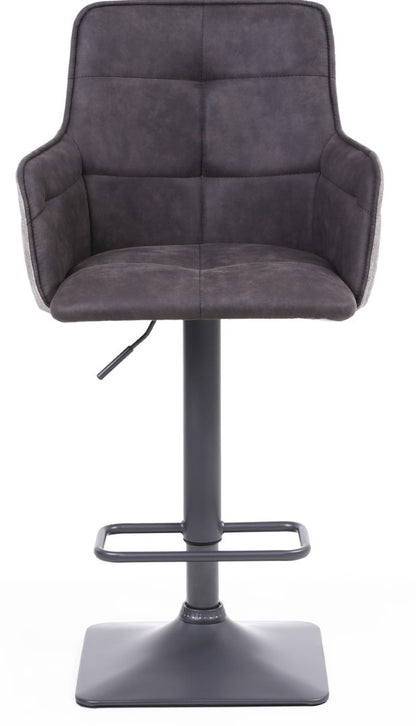 Shankar Orion Suede Effect Dark Grey Bar Stool