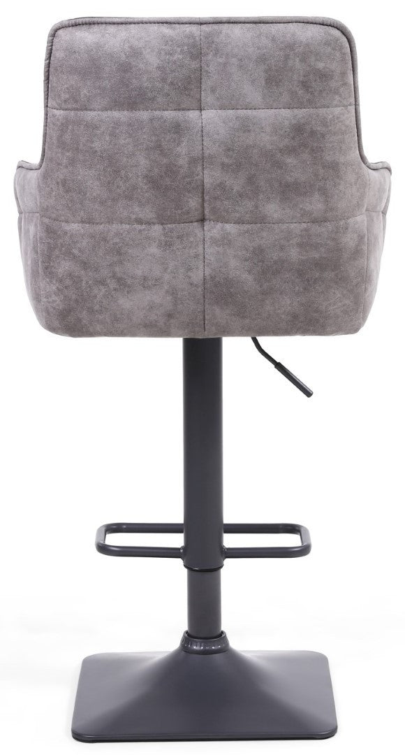 Shankar Orion Suede Effect Dark Grey Bar Stool