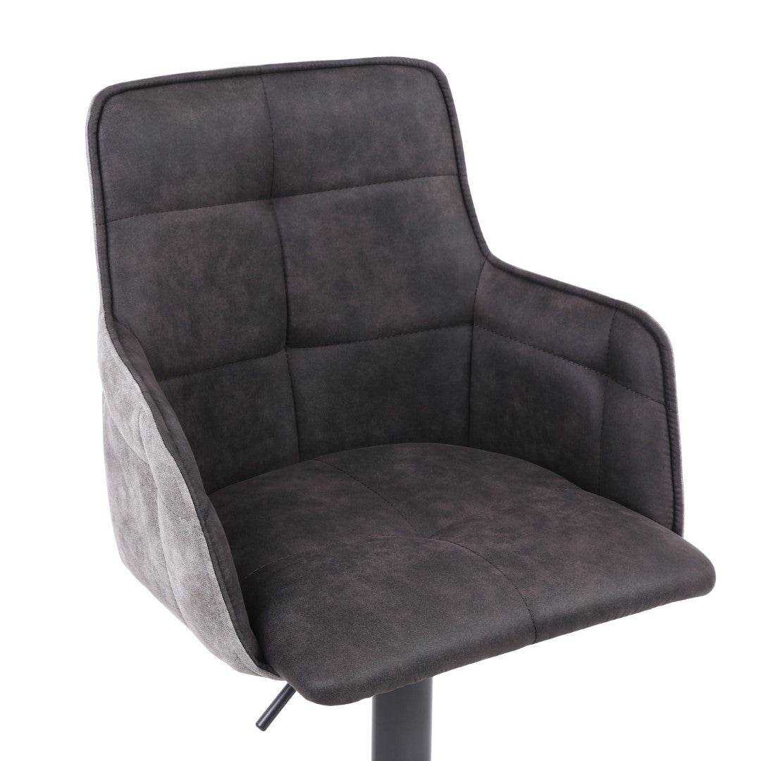 Shankar Orion Suede Effect Dark Grey Bar Stool