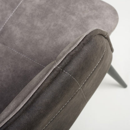 Orion Suede Effect Light Grey Dining Chair (Sold in Pairs)