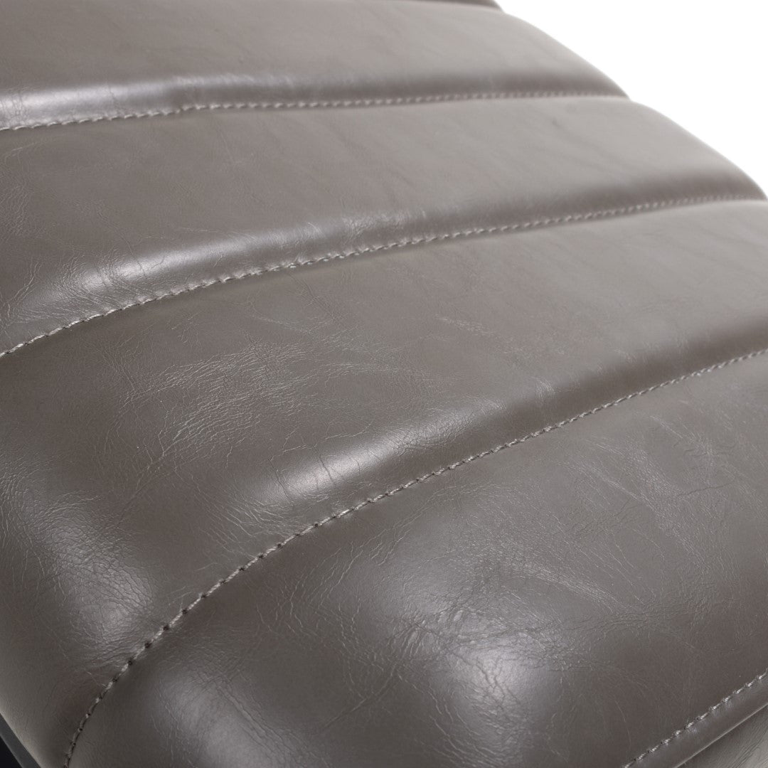 Shankar Archer Leather Effect Grey Bench