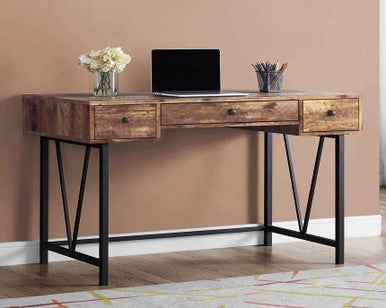 MDA Designs Belleterre 120 Cm Wide Industrial Desk With Drawers