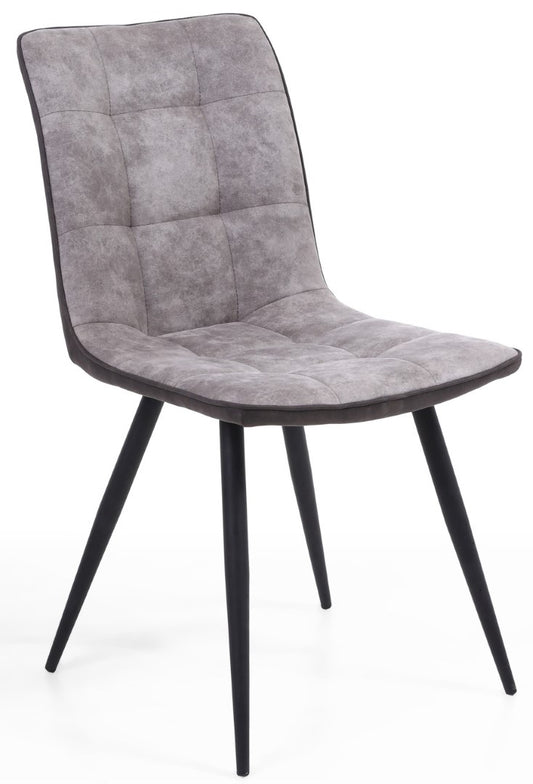 Shankar Rodeo Suede Effect Light Grey Dining Chair (Sold in Pairs)