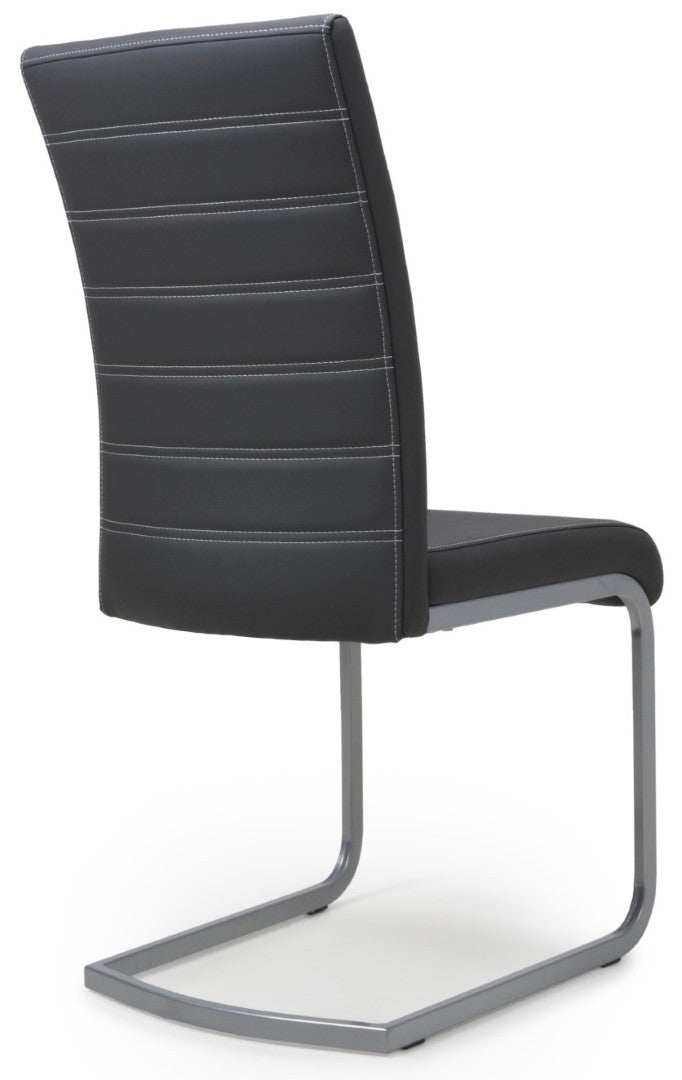 Shankar Callisto Leather Effect Black Dining Chair (Sold in Pairs)