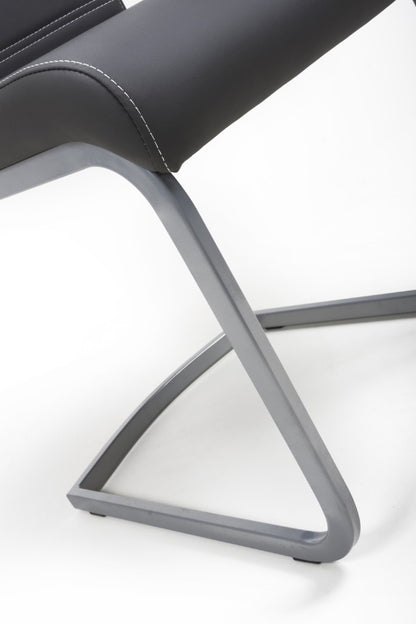 Shankar Callisto Leather Effect Black Dining Chair (Sold in Pairs)