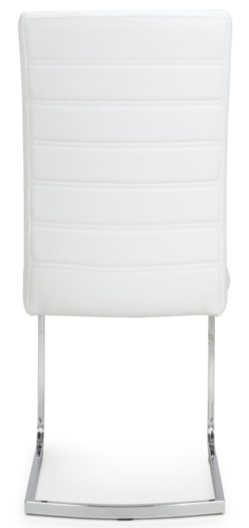 Shankar Callisto Leather Effect White Dining Chair (Sold in Pairs)