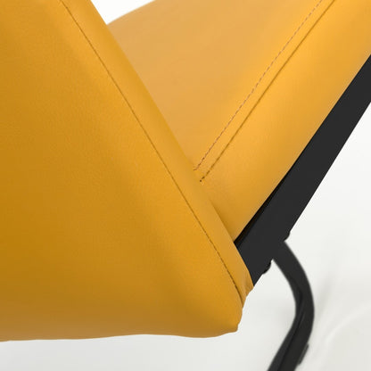 Shankar Cordoba Leather Effect Yellow Dining Chair (Set of 4)