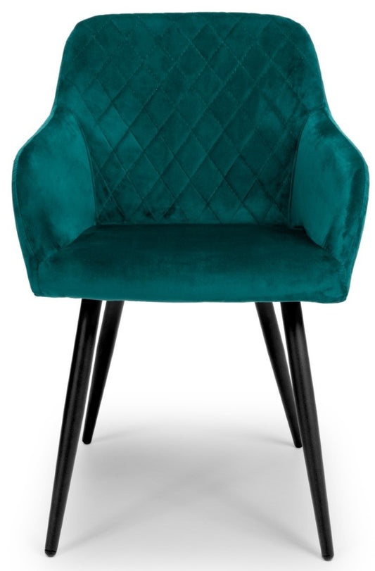 Marina Brushed Velvet Mint Green Dining Chair