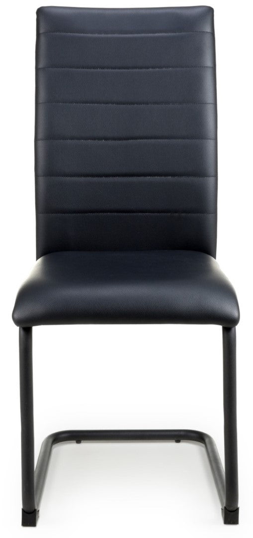 Shankar Carlisle Black Leather Effect Dining Chair (Set of 4)