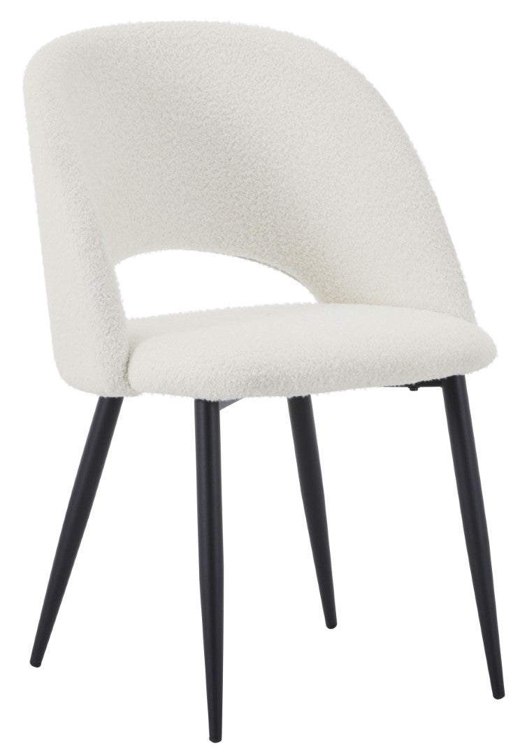 Shankar Furniture Atlanta Boucle White Dining Chairs