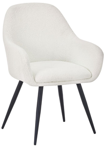 Shankar Olympia Boucle White Dining Chair (set of 2 chairs)