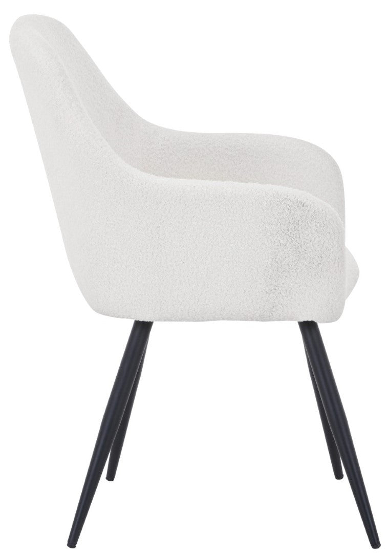 Shankar Olympia Boucle White Dining Chair (set of 2 chairs)