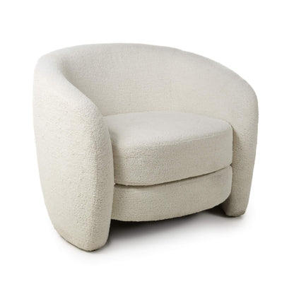 Shankar Petra Boucle Vanilla White Tub Chair