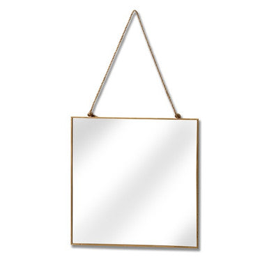 Hill Interiors Gold Edged Square Hanging Wall Mirror