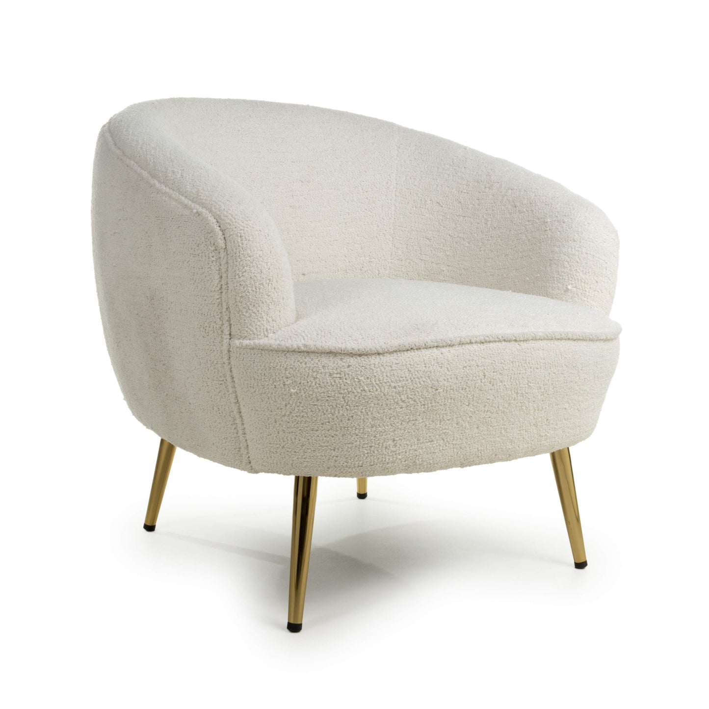 Shankar Lucia Boucle Vanilla White Tub Chair