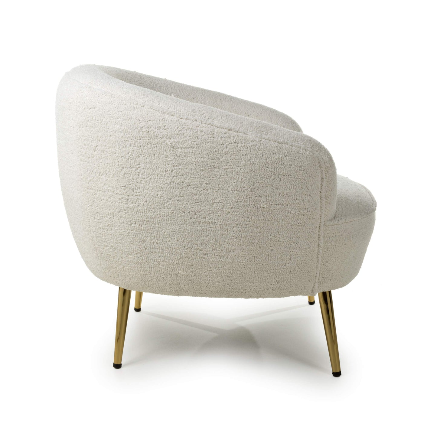 Shankar Lucia Boucle Vanilla White Tub Chair