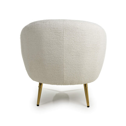 Shankar Lucia Boucle Vanilla White Tub Chair