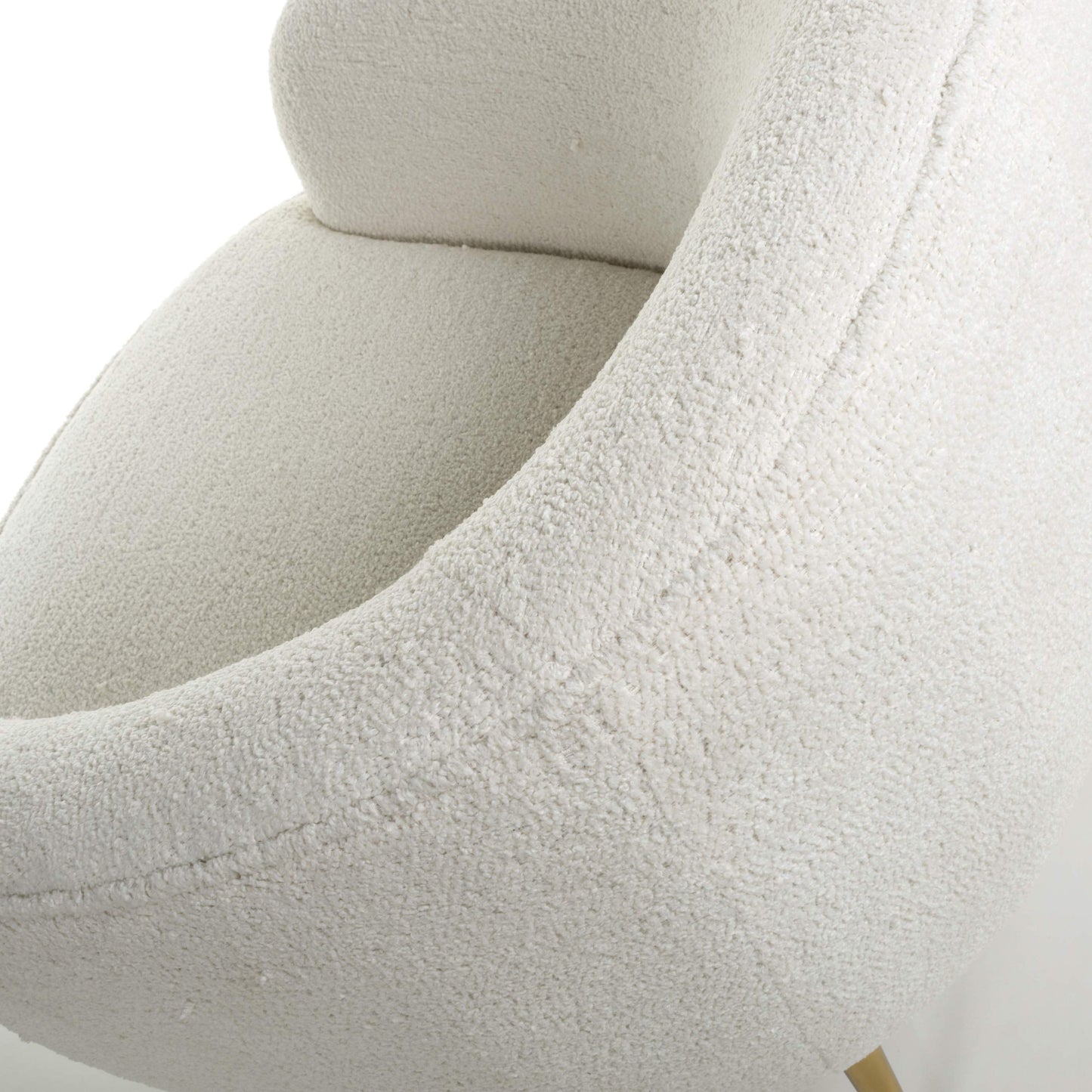 Shankar Lucia Boucle Vanilla White Tub Chair