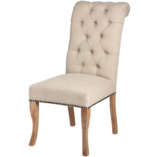 Hill Interiors Roll Top Dining Chair With Ring Pull