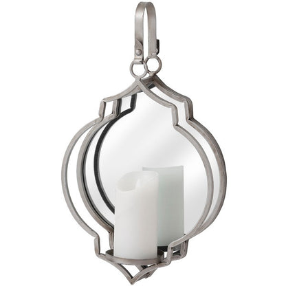 Hill Interiors Quarterfoil Design Mirrored Candle Wallhanger