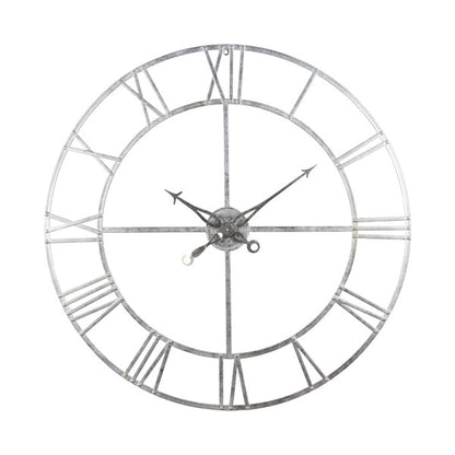 Hill Interiors Large Silver Foil Skeleton Wall Clock