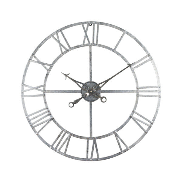 Hill Interiors Silver Foil Skeleton Wall Clock