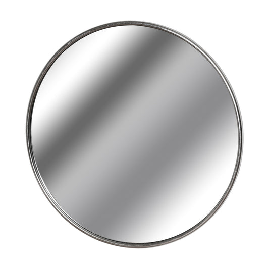 Hill Interiors Silver Foil Large Circular Metal Wall Mirror