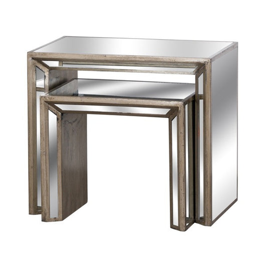 Hill Interiors Augustus Mirrored Nest Of Tables