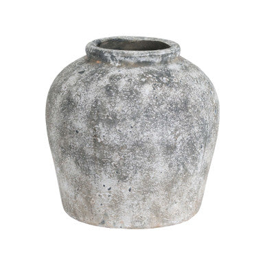 Hill Interiors Aged Stone  Handcrafted  Ceramic Vase