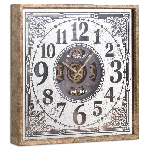 Hill Interiors Mirrored Moving Mechanism Wall Clock