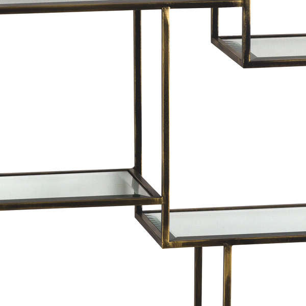 Hill Interiors Antique Brass Large Multi Shelf