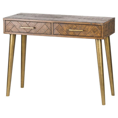 Hill Interiors Havana Gold 2 Drawer Console Table