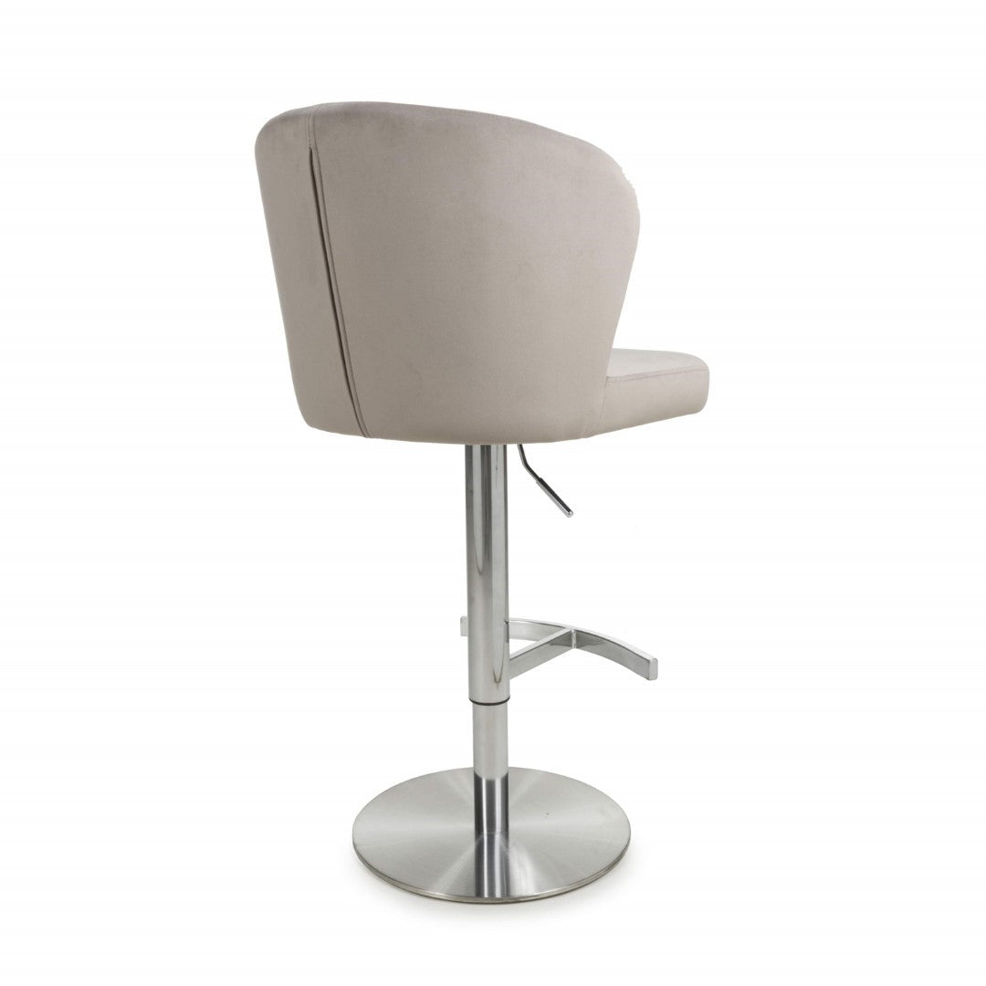 Shankar Sigma Brushed Velvet Mink Bar Stool