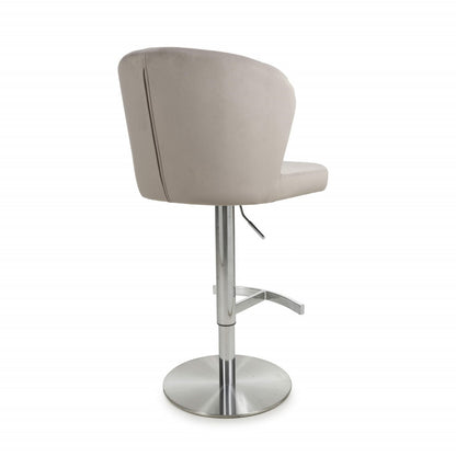 Shankar Sigma Brushed Velvet Mink Bar Stool