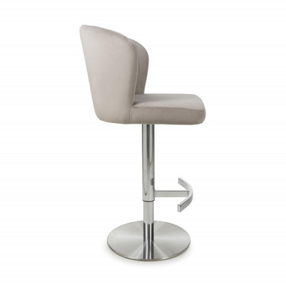 Shankar Sigma Brushed Velvet Mink Bar Stool