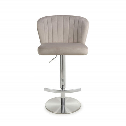 Shankar Sigma Brushed Velvet Mink Bar Stool