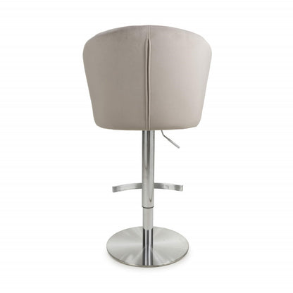 Shankar Sigma Brushed Velvet Mink Bar Stool