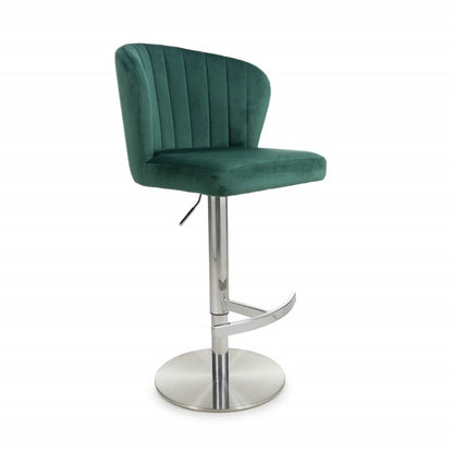 Shankar Sigma Brushed Velvet Green Bar Stool