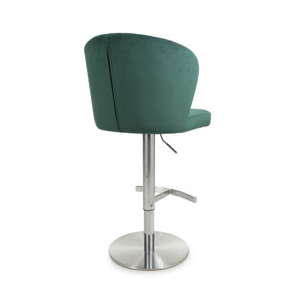 Shankar Sigma Brushed Velvet Green Bar Stool