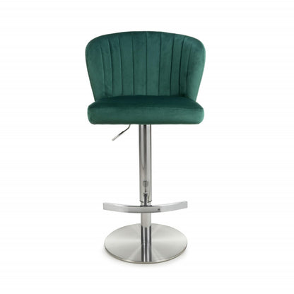 Shankar Sigma Brushed Velvet Green Bar Stool