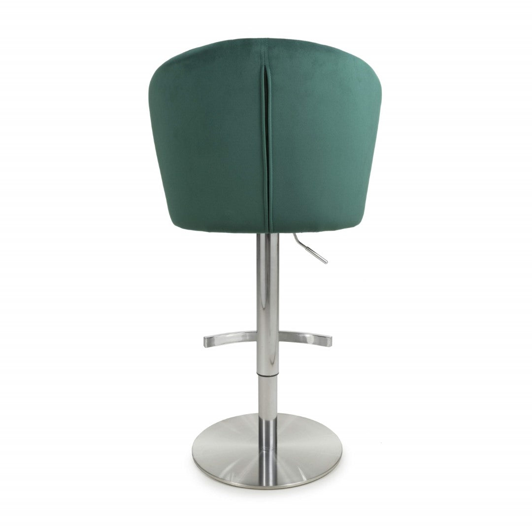 Shankar Sigma Brushed Velvet Green Bar Stool