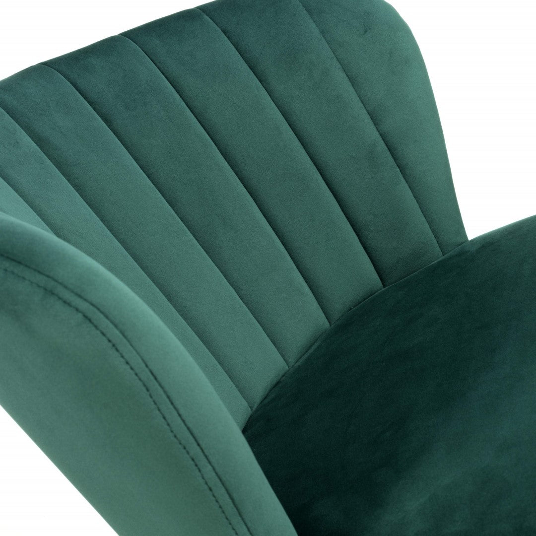 Shankar Sigma Brushed Velvet Green Bar Stool