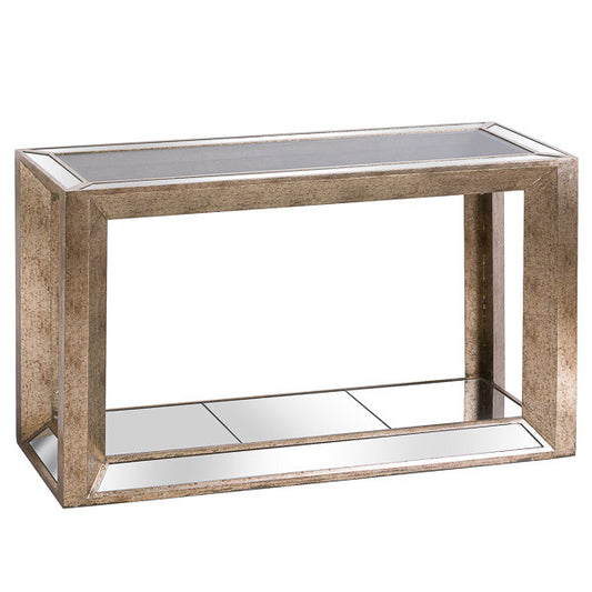 Hill Interiors Augustus Mirrored Console Table With Shelf